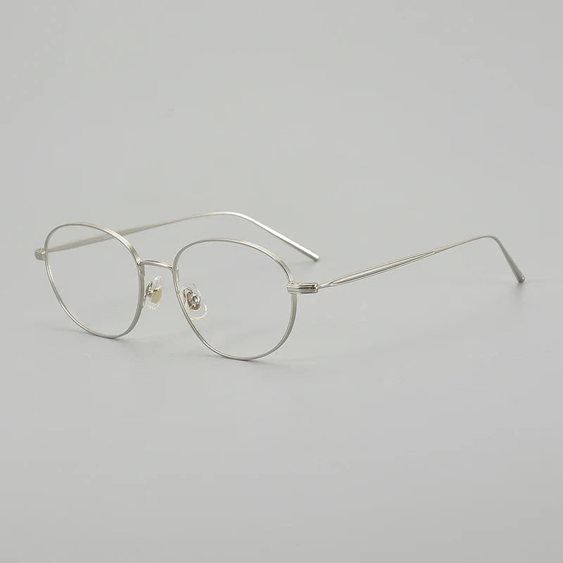 Aror Unisex Full Rim Polygon Pure Titanium Eyeglasses Studio — view 1 | Aror at FuzWeb