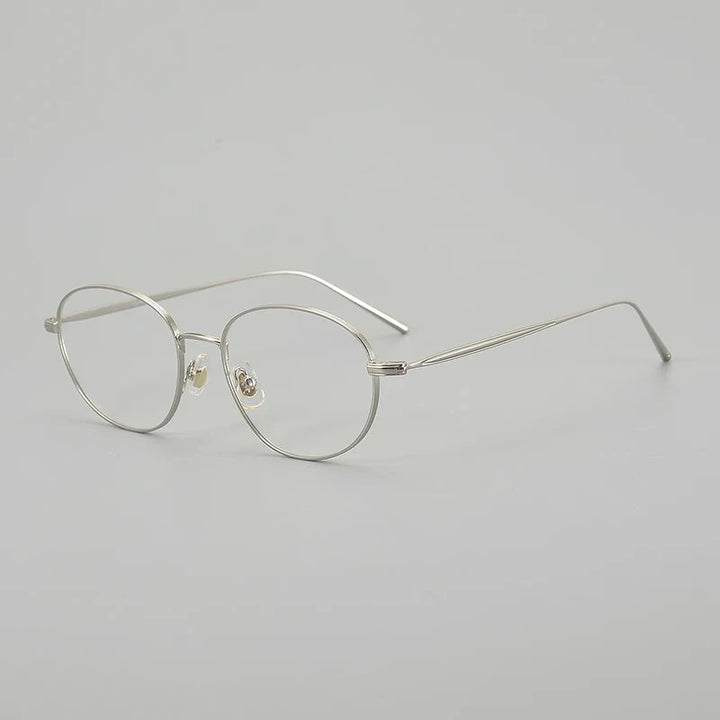 Aror Unisex Full Rim Polygon Pure Titanium Eyeglasses Studio — view 1 | Aror at FuzWeb
