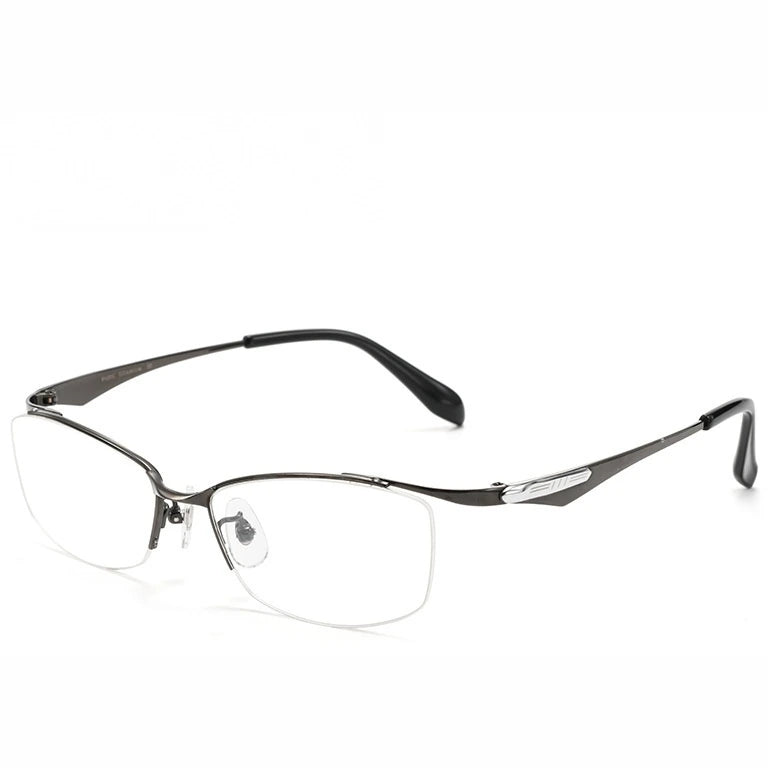 Aror Unisex Full Rim Square Titanium Eyeglasses 857810 - Gray