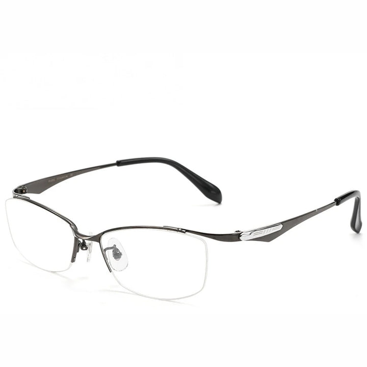 Aror Unisex Full Rim Square Titanium Eyeglasses 857810 - Gray