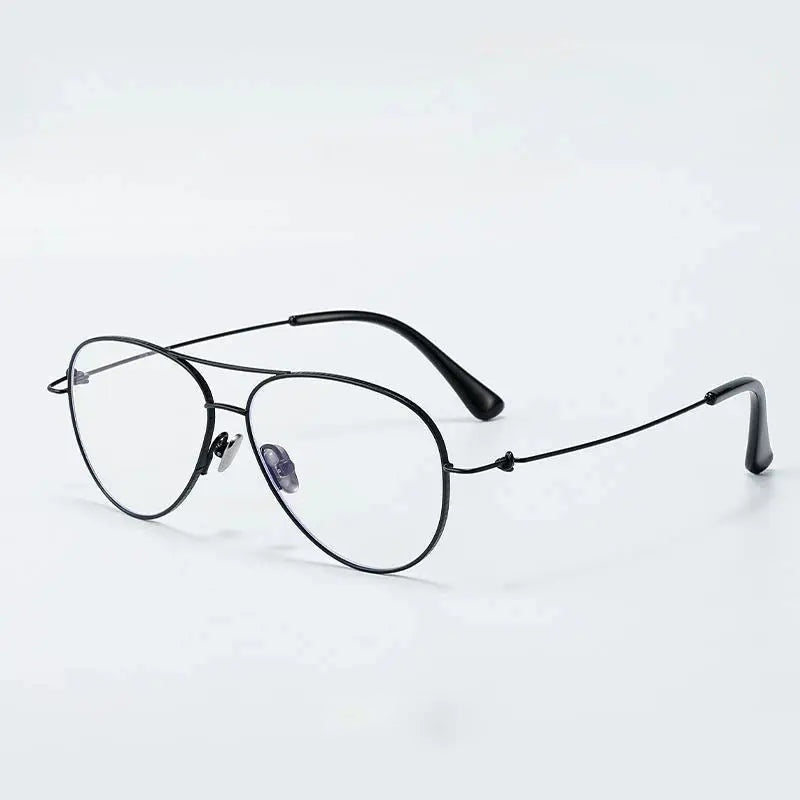 Aror Unisex Full Rim Oval Double Bridge Titanium Eyeglasses 30918