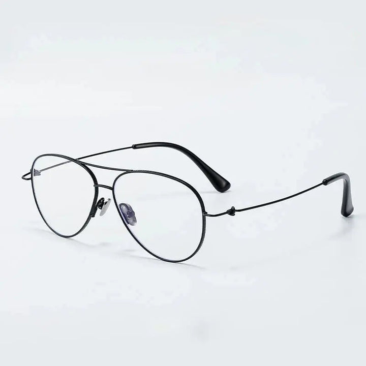 Aror Unisex Full Rim Oval Double Bridge Titanium Eyeglasses 30918