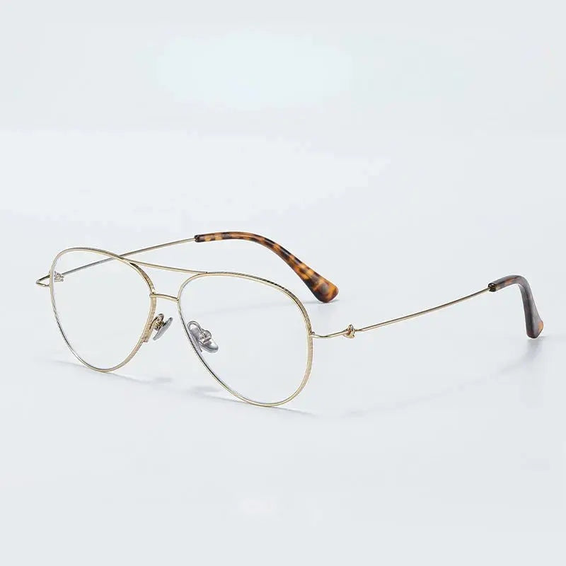 Aror Unisex Full Rim Oval Double Bridge Titanium Eyeglasses 30918