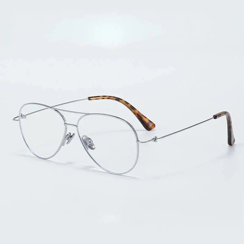 Aror Unisex Full Rim Oval Double Bridge Titanium Eyeglasses 30918