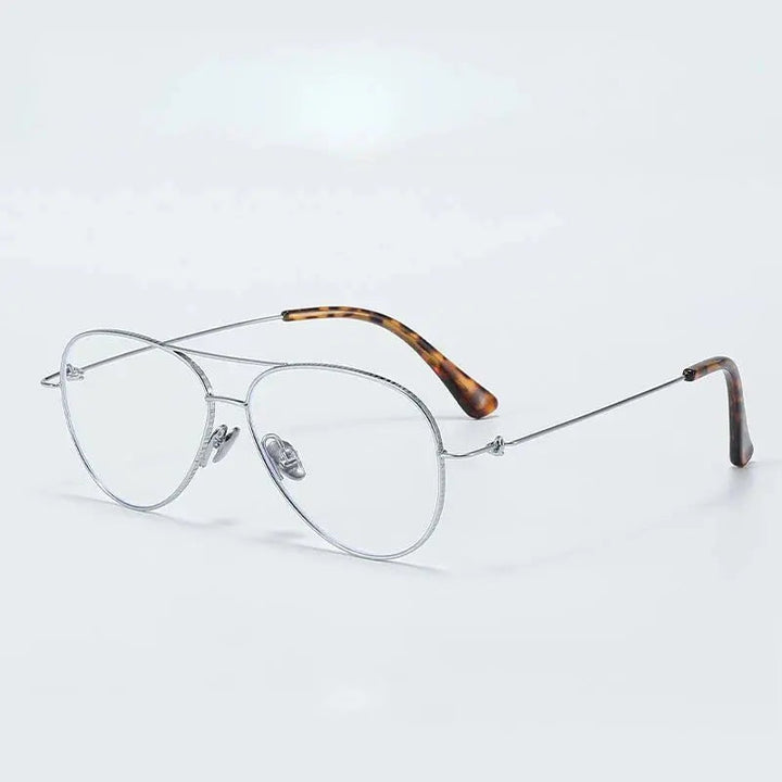Aror Unisex Full Rim Oval Double Bridge Titanium Eyeglasses 30918