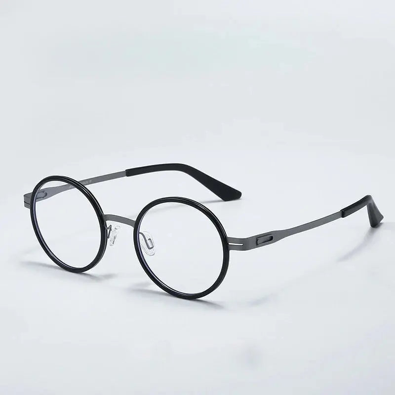 Aror Unisex Full Rim Oval Round Titanium Eyeglasses 80316