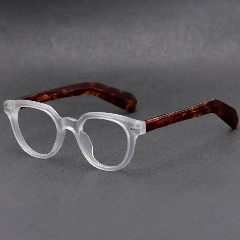 Aror Unisex Full Rim Square Thick Acetate Eyeglasses 86384