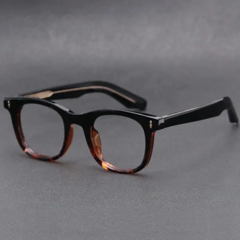 Aror Unisex Full Rim Square Thick Acetate Eyeglasses 86394