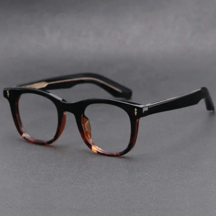 Aror Unisex Full Rim Square Thick Acetate Eyeglasses 86394