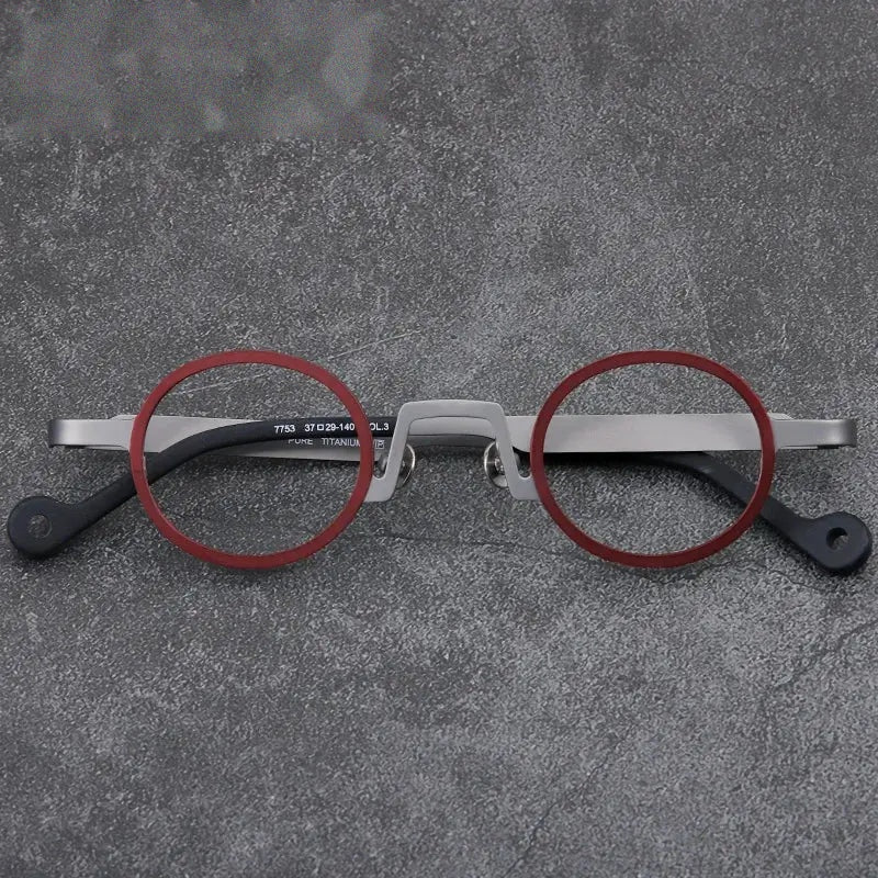 Aror Unisex Full Rim Oval Round Titannium Eyeglasses 47753