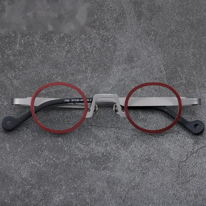 Aror Unisex Full Rim Oval Round Titannium Eyeglasses 47753