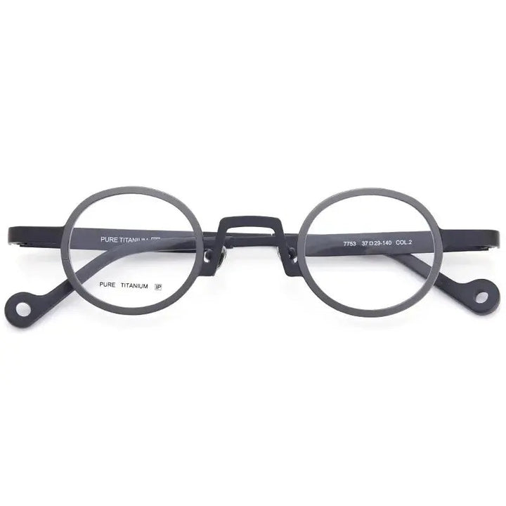 Aror Unisex Full Rim Oval Round Titannium Eyeglasses 47753