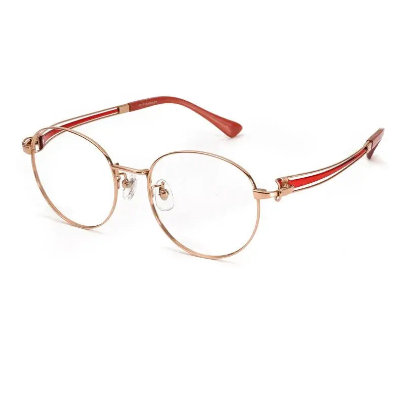 Aror Unisex Full Rim Round Titanium Eyeglasses 95235