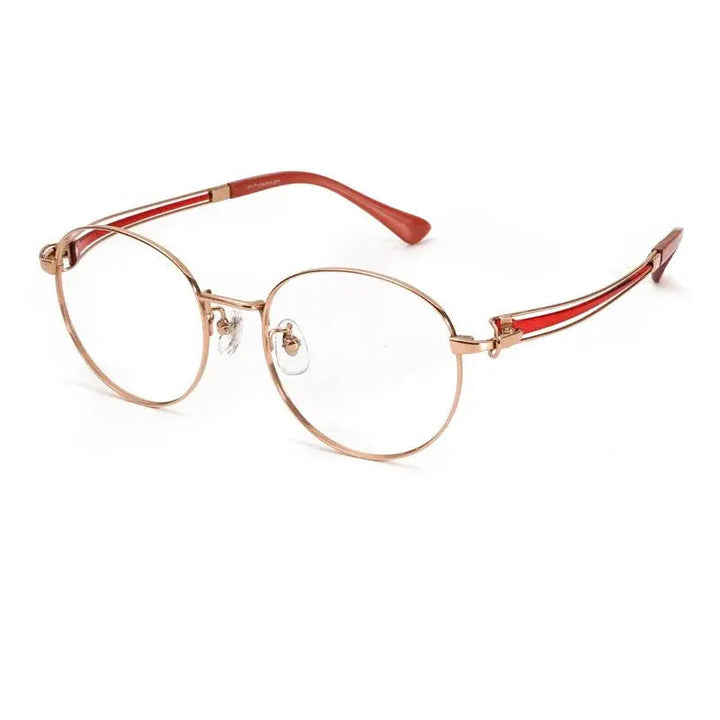Aror Unisex Full Rim Round Titanium Eyeglasses 95235