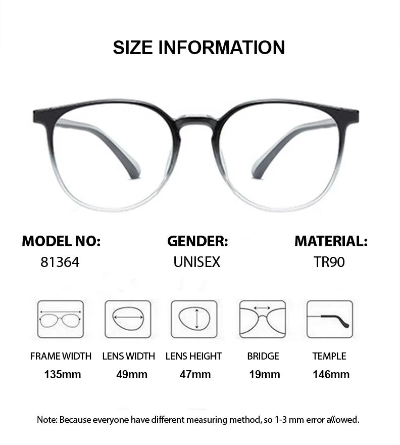 Chashma Womens Full Rim Round Tr 90 Titanium Eyeglasses 81364 — view 1 | Chashma at FuzWeb