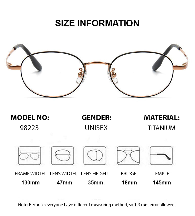 Summer Flower Womens Full Rim Oval Titanium Eyeglasses 98223 — view 1 | Summer Flower at FuzWeb