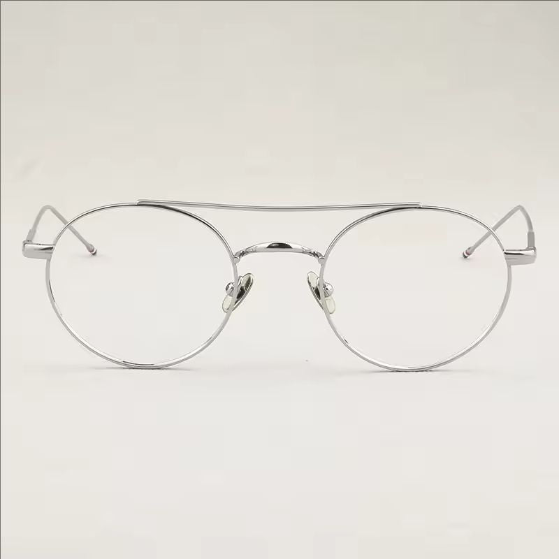 Aimee Womens Full Rim Round Double Bridge Titanium Eyeglasses 541101 — view 2 | Aimee at FuzWeb