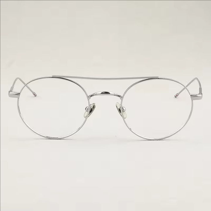 Aimee Womens Full Rim Round Double Bridge Titanium Eyeglasses 541101 — view 2 | Aimee at FuzWeb