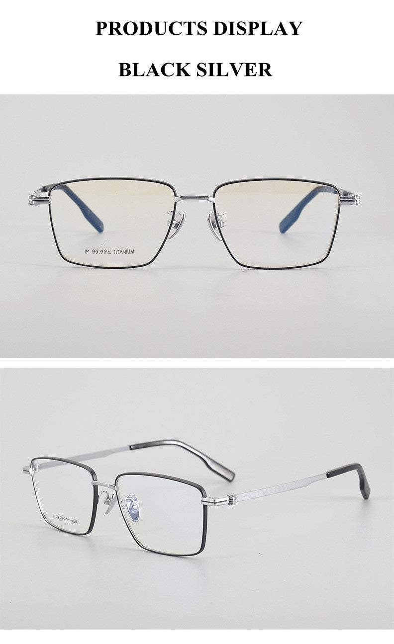 Chashma Unisex Full Rim Polygon Square Titanium Eyeglasses 886021.