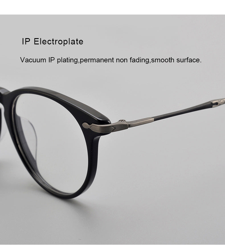 Krasivyy Unisex Full Rim Round Titanium Acetate Eyeglasses 715889.
