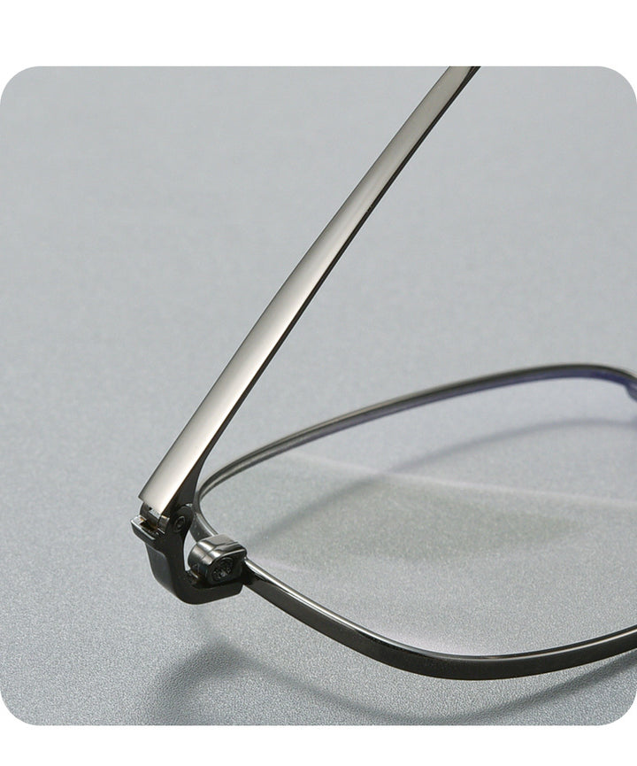 Kocolior Unisex Full Rim Small Square Titanium Eyeglasses 6052 — view 3 | Kocolior at FuzWeb