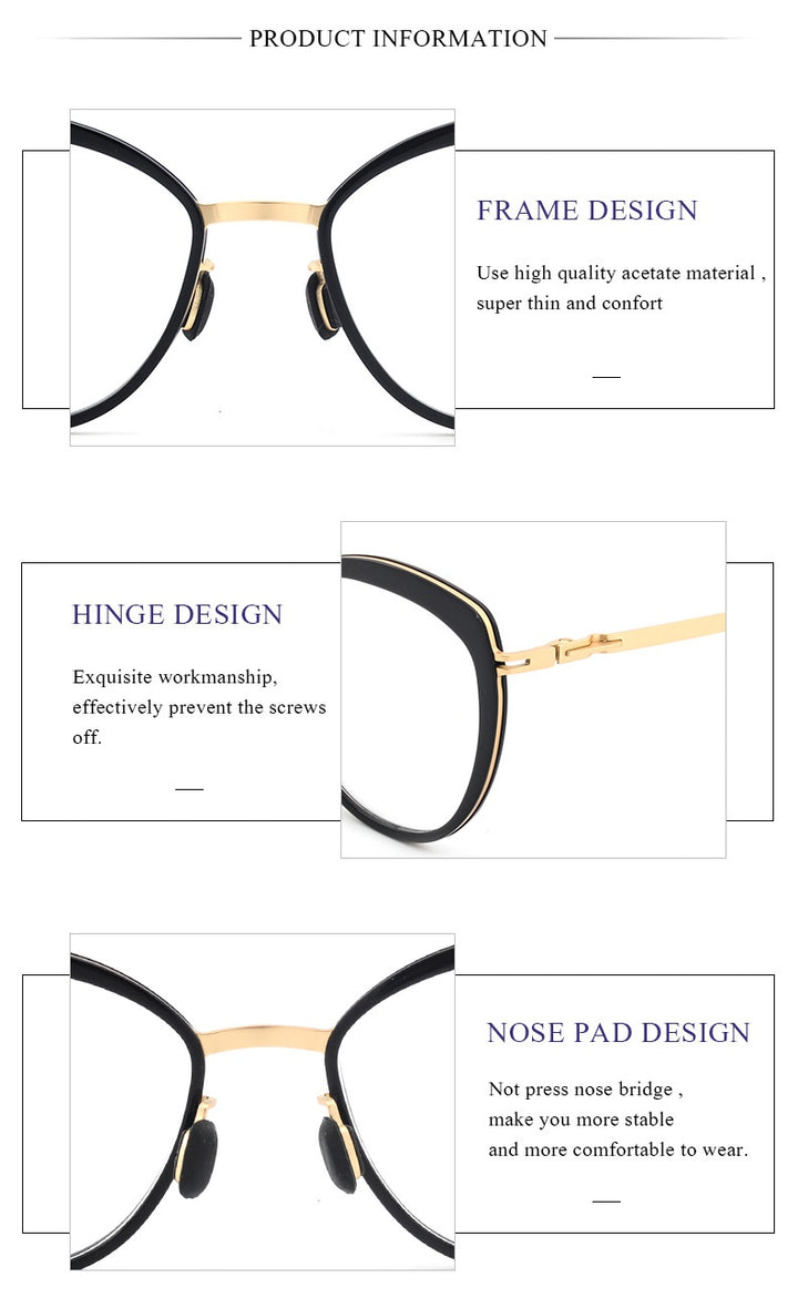 Chashma Ochki Womens Full Rim Square Cat Eye Acetate Alloy Eyeglasses 8908 — view 11 | Chashma Ochki at FuzWeb