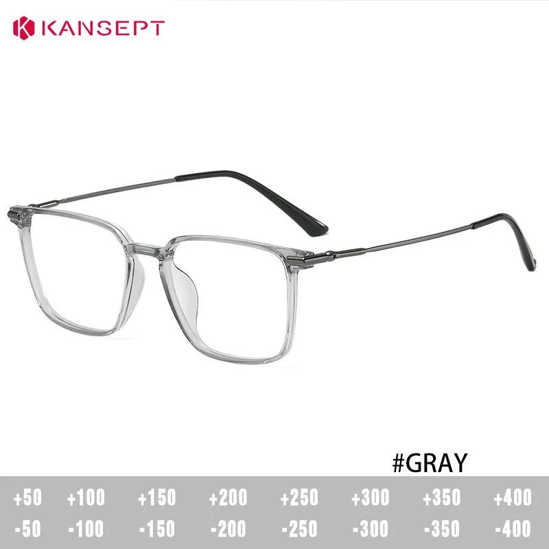 Kansept Unisex Full Rim Square Tr 90 Titanium Frames 005100 FuzWeb