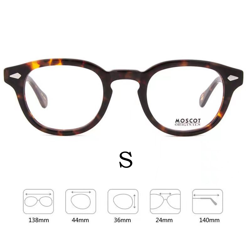 Yimaruili Unisex Full Rim Round Acetate Eyeglasses Three Sizes Y1915.