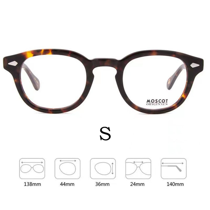 Yimaruili Unisex Full Rim Round Acetate Eyeglasses Three Sizes Y1915.