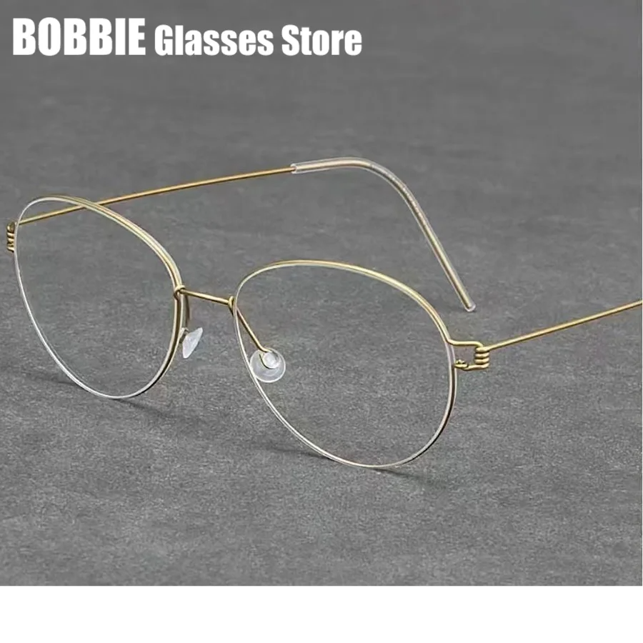 Bobbie Women's Full Rim Oval Round Screwless Titanium Eyeglasses 524317