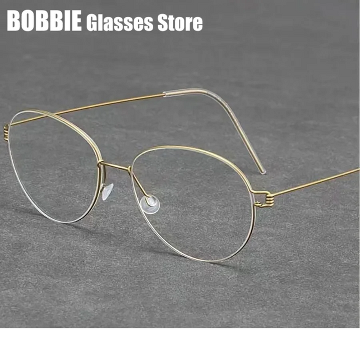 Bobbie Women's Full Rim Oval Round Screwless Titanium Eyeglasses 524317