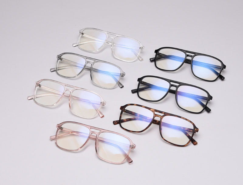 Mens Tr 90 Titanium Double Bridge Full Rim Eyeglasses H8024 — view 2 | Bclear at FuzWeb