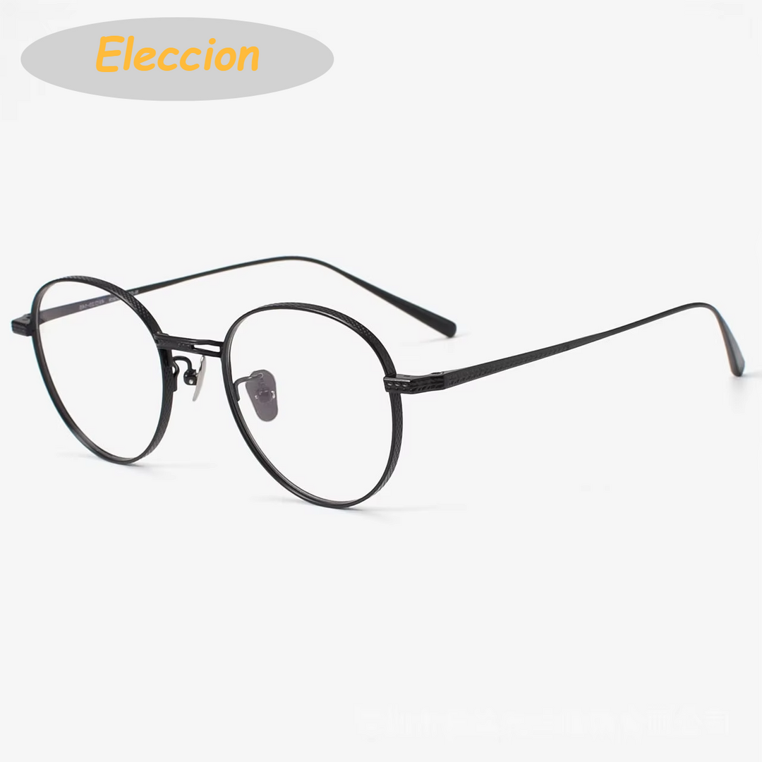 Eleccion Women's Full Rim Oval Titanium Eyeglasses 94227