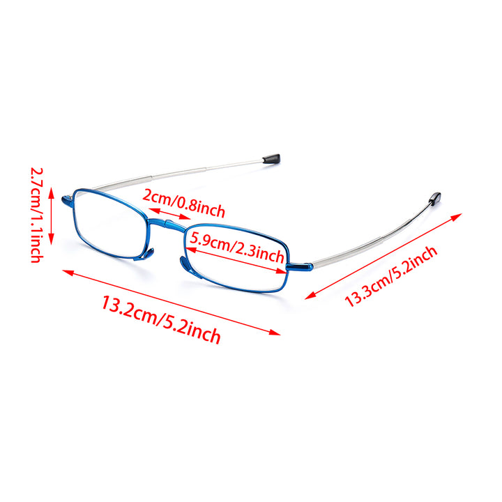 Gootrades Unisex Full Rim Square Alloy Foldable Reading Glasses 5923 — view 2 | Gootrades at FuzWeb