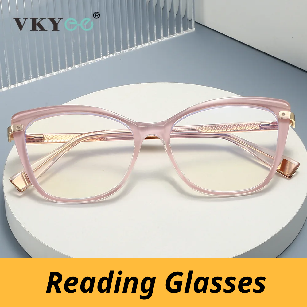 Vicky Women's Full Rim Butterfly Tr 90 Alloy Reading Glasses 582007