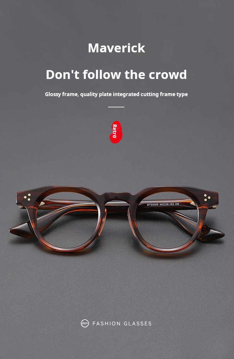 Xbora Unisex Full Rim Oval Brow Line Thick Acetate Eyeglasses 655008 — view 1 | Xbora at FuzWeb