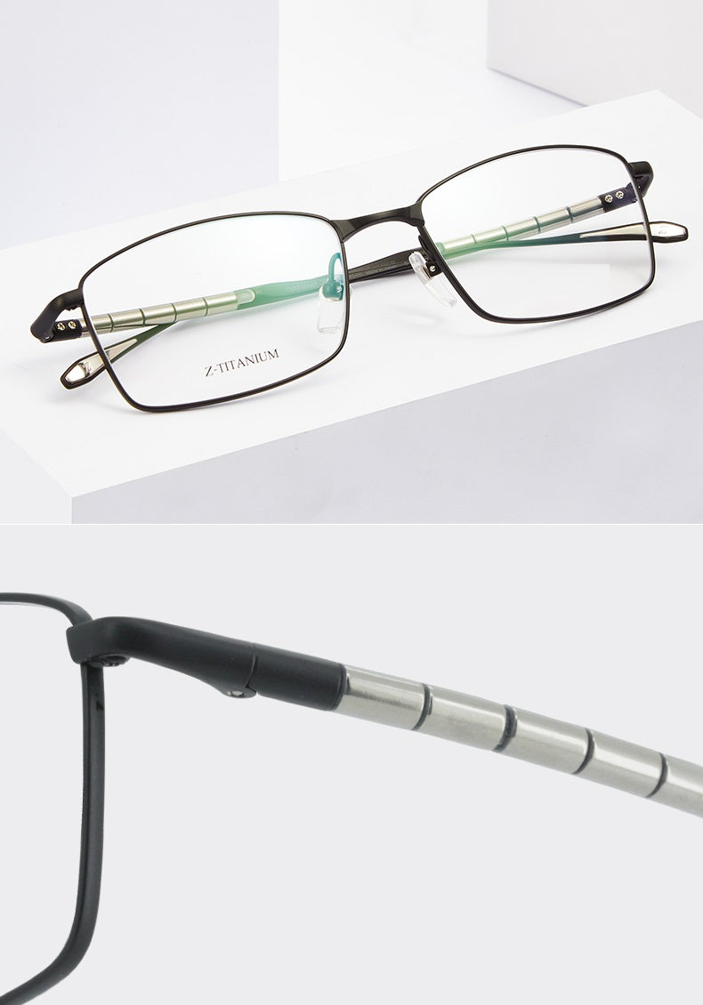 Aimee Womens Full Rim Square Titanium Eyeglasses 327019 — view 2 | Aimee at FuzWeb