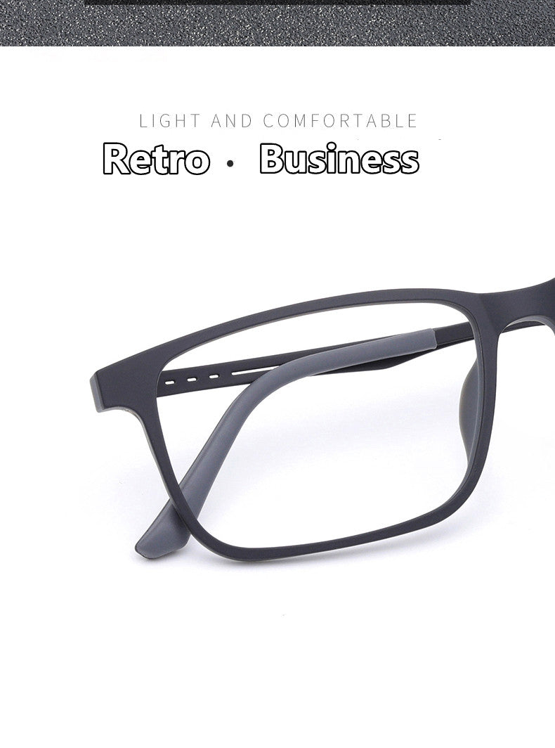 Kocolior Unisex Full Rim Square Tr 90 Titanium Hyperopic Reading Glasses F3003 — view 3 | Kocolior at FuzWeb