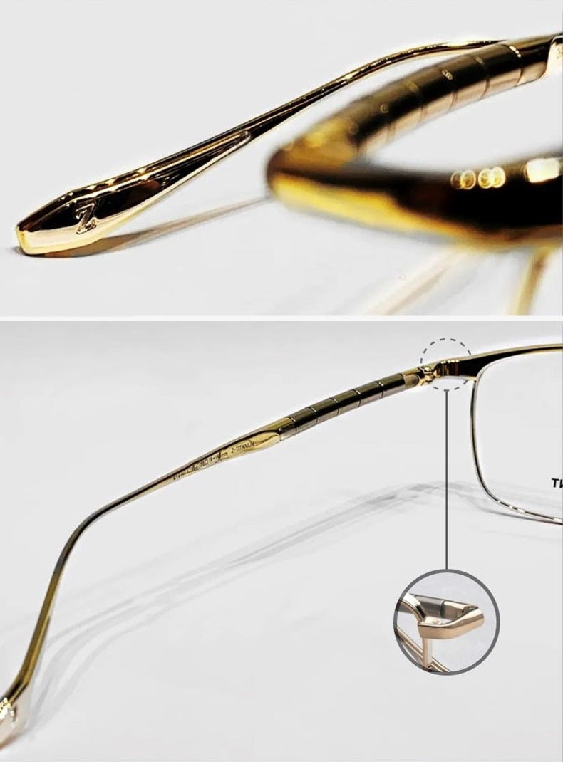 Aimee Womens Full Rim Square Titanium Eyeglasses 327019 — view 1 | Aimee at FuzWeb