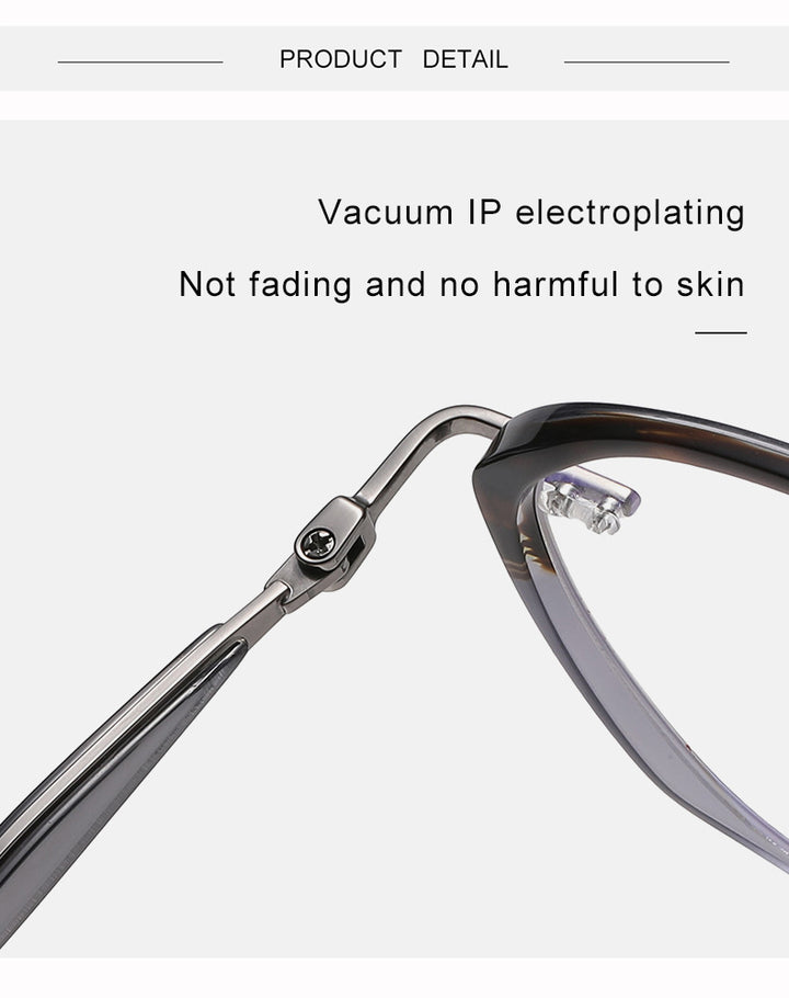 Krasivyy Unisex Full Rim Oval Square Titanium Acetate Eyeglasses 316076.