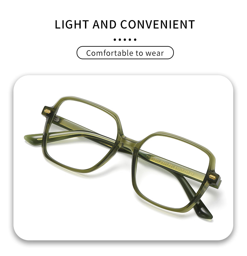 Gmei Womens Full Rim Square Acetate Tr 90 Eyeglasses C907 — view 3 | Gmei Optical at FuzWeb