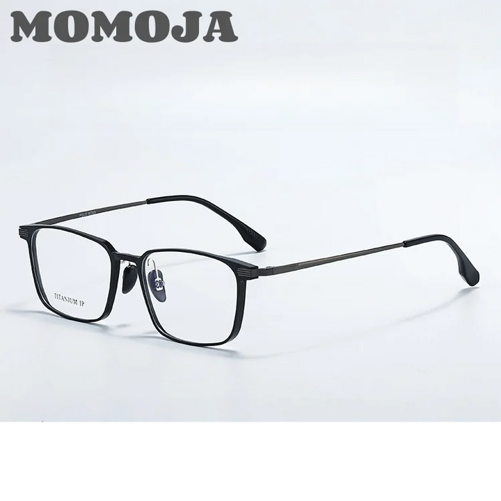 Momoja Unisex Full Rim Square Titanium Eyeglasses 720265