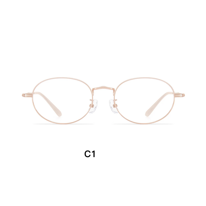 Gmei Optical 58301 unisex oval alloy prescription eyeglasses — view 4