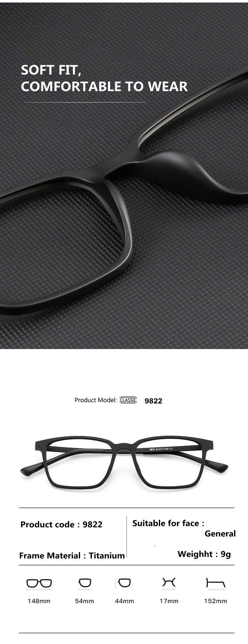 Kocolior Unisex Full Rim Square Tr 90 Titanium Hyperopic Reading Glasses 98221.