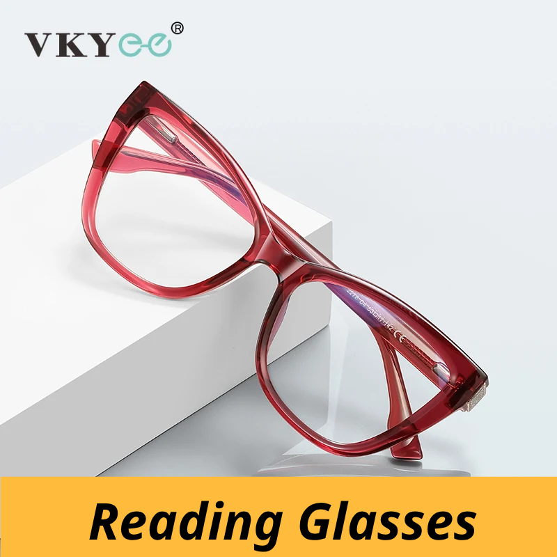 Vicky Women's Full Rim Butterfly Tr 90 Titanium Reading Glasses 512278