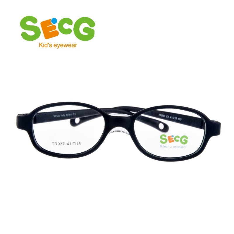 Secg Unisex Youth Full Rim Oval Tr 90 Silicone Eyeglasses 18937.