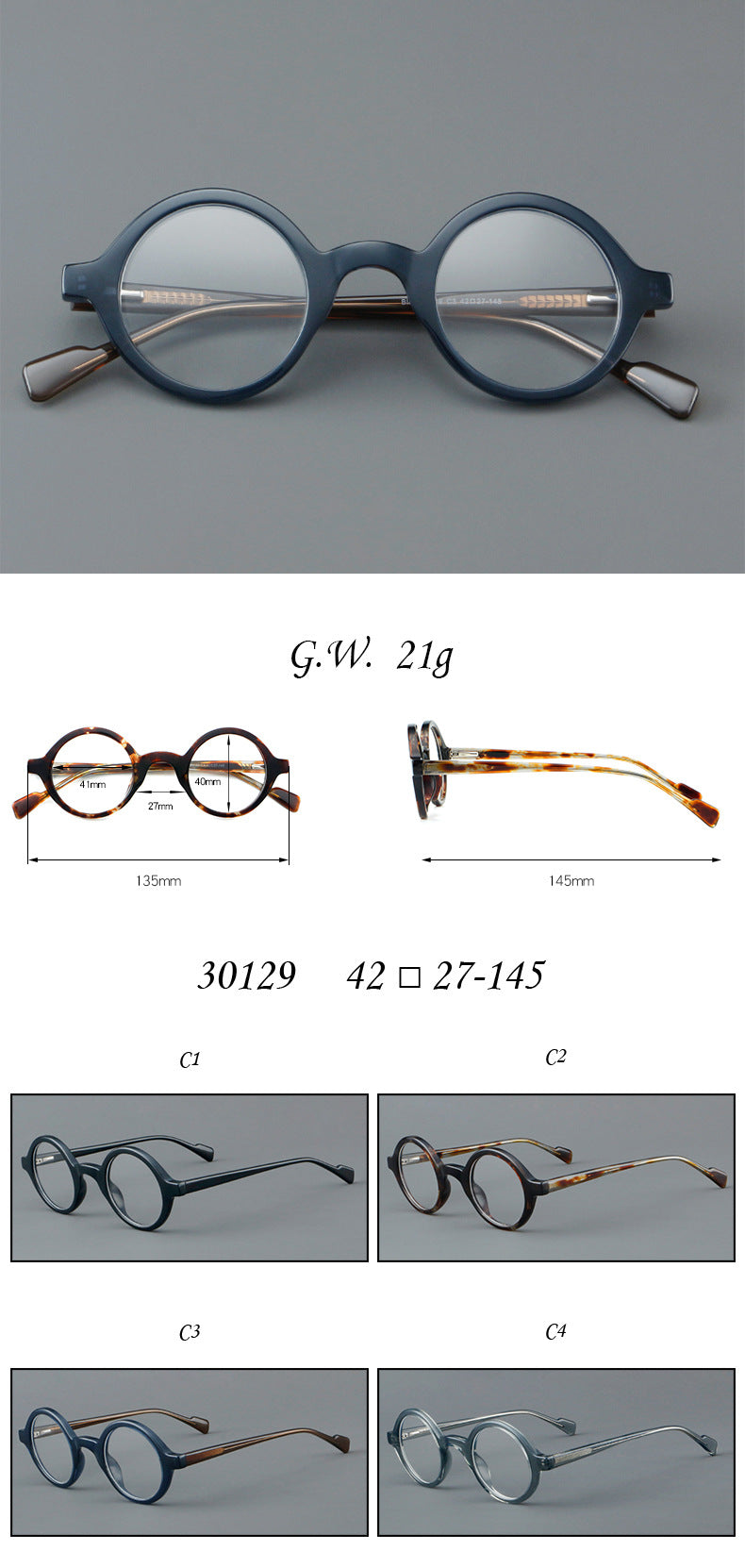 Vicky Womens Full Rim Round Acetate Reading Glasses 30129 — view 1 | Vicky at FuzWeb