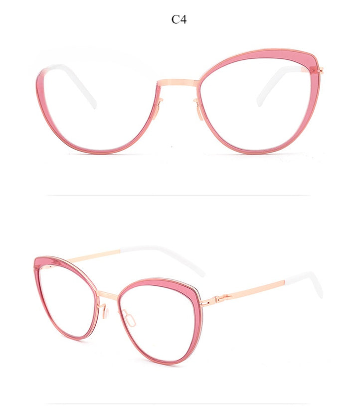 Chashma Ochki Womens Full Rim Square Cat Eye Acetate Alloy Eyeglasses 8908 — view 9 | Chashma Ochki at FuzWeb