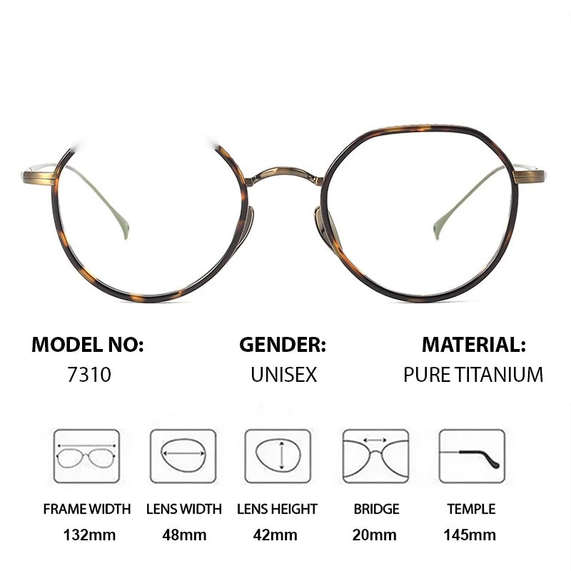 Chashma Ochki Womens Full Rim Round Titanium Eyeglasses Clip On Sunglasses 97310 — view 2 | Chashma Ochki at FuzWeb