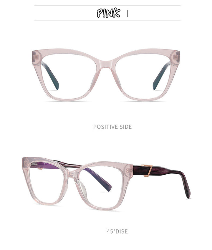 Kocolior Unisex Full Rim Cat Eye Acetate Alloy Hyperopic Reading Glasses C909.